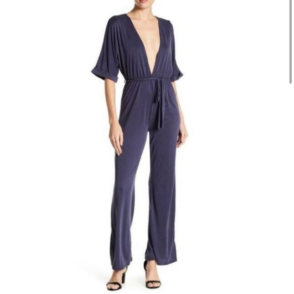 EMORY PARK burgundy jumpsuit